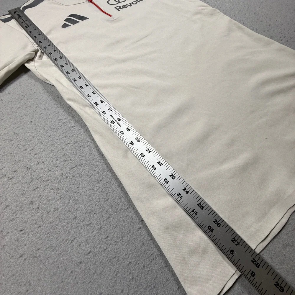 Adidas Audi Revolut Quarter Zip Training Shirt Off White Mens Small Climacool